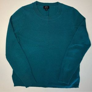 J.Crew 100% Cashmere crewneck turquoise, small